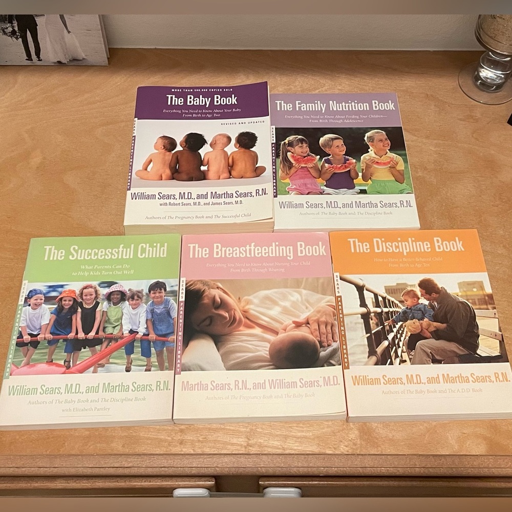 Dr Sears Parenting 5xBundle: Discipline Breastfeeding Family Nutrition Baby Book